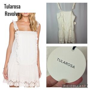 Revolve Tularosa Annabelle Ruffle Dress White NEW READ DESC No size tag